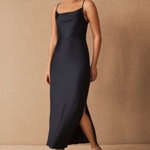 Sachin & Babi Women's Satin Dress Size 4 Navy Blue Wedding Guest Formal Event